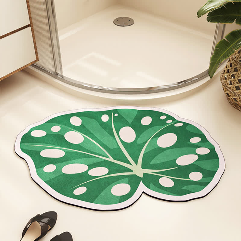 Four-leaf Clover Leaf Absorbent Diatom Mud Floor Mat - G - Set(2PCS) - 19" x 31"+23" x 35" - image 8