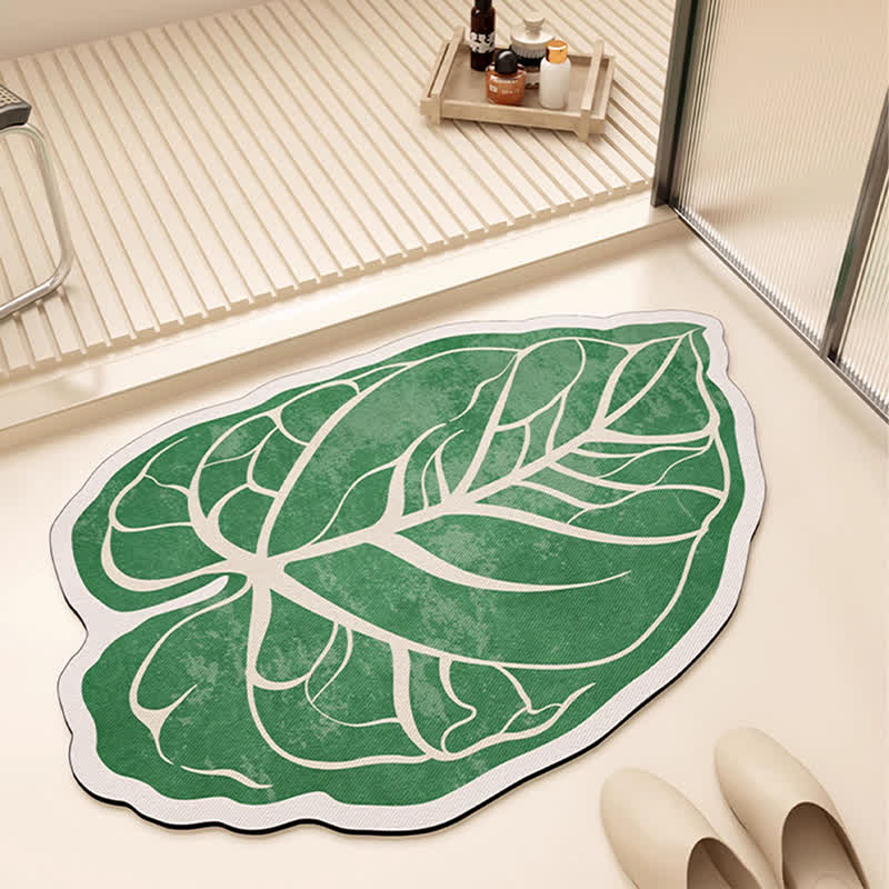 Four-leaf Clover Leaf Absorbent Diatom Mud Floor Mat - D - Set(2PCS) - 19" x 31"+23" x 35" - image 4