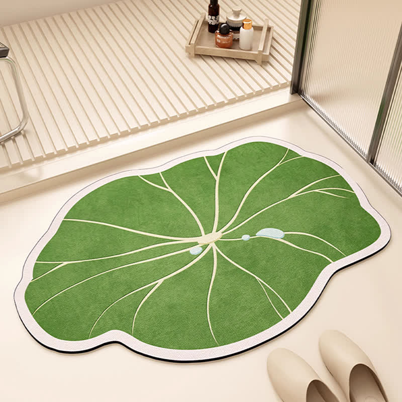 Four-leaf Clover Leaf Absorbent Diatom Mud Floor Mat - E - Set(2PCS) - 19" x 31"+23" x 35" - image 5