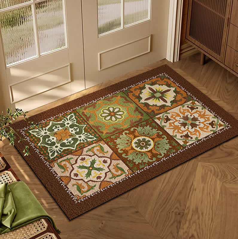 French Retro Geometric Pattern Dust Removal Mat - image 4