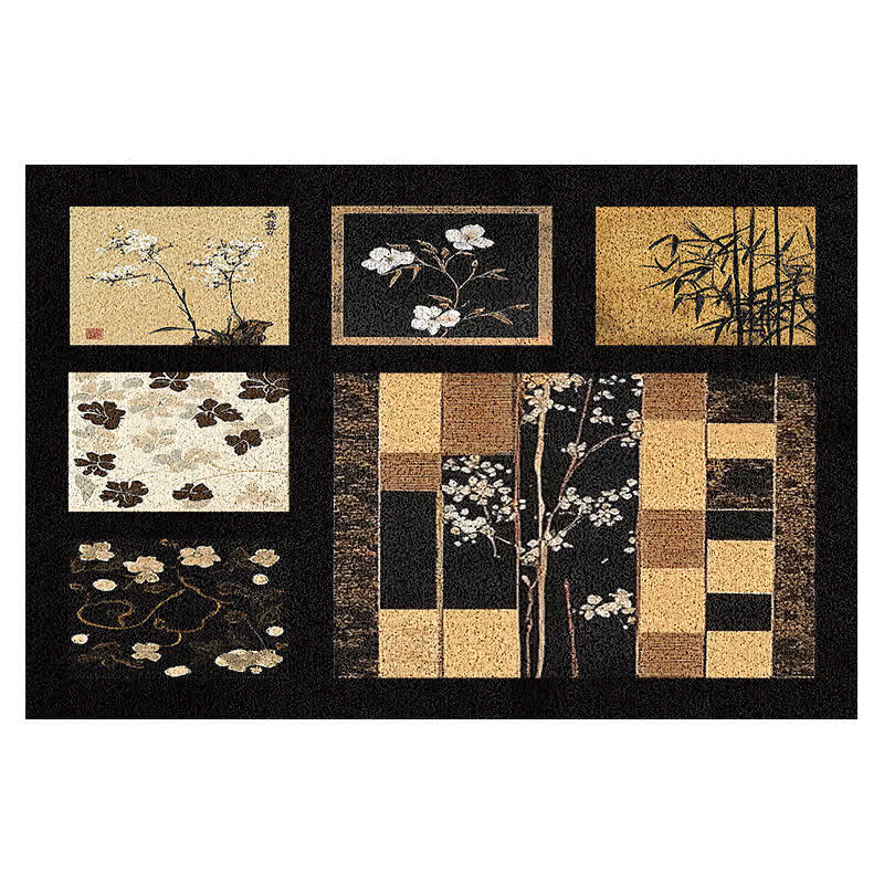 Mid-Century Check Botanical Dust Floor Mat - image 4