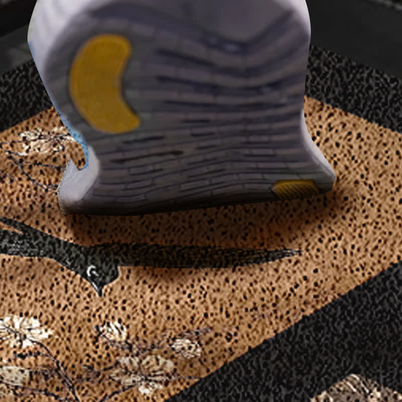 Mid-Century Check Botanical Dust Floor Mat - image 3