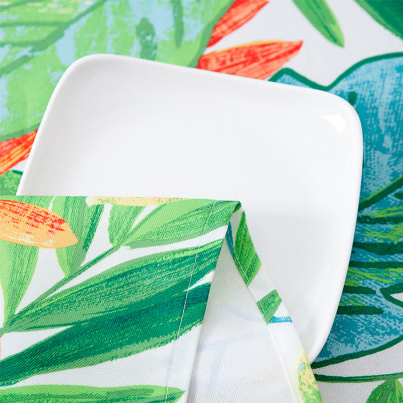 Pastoral Style Green Leaf Waterproof Tablecloth - image 5