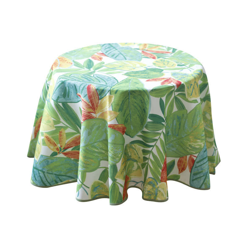 Pastoral Style Green Leaf Waterproof Tablecloth - image 6