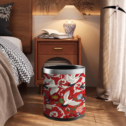 Double Barrel Vintage Floral Durable Trash Bin - image 2
