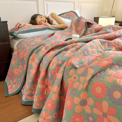 Refresh Floral Cotton Gauze Comfy Soft Blanket  - image 5