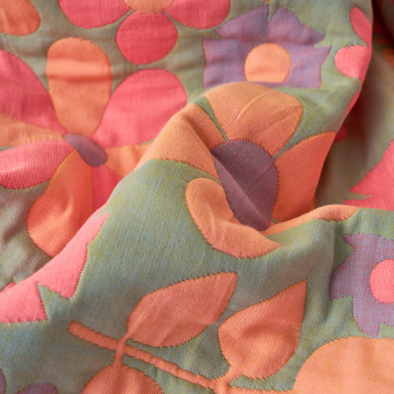 Refresh Floral Cotton Gauze Comfy Soft Blanket  - image 3