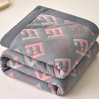Luxurious Jacquard Cotton Gauze Breathable Blanket - image 3
