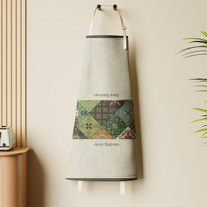 Retro Geometric Pattern Waterproof Kitchen Apron - B - image 4