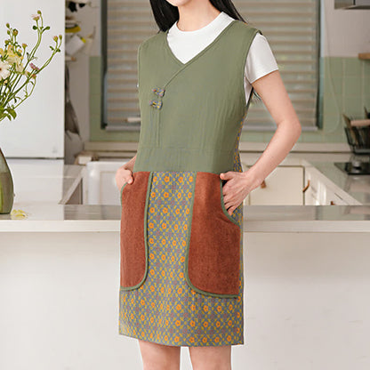Pure Cotton Vintage Waterproof Vest Apron - image 4