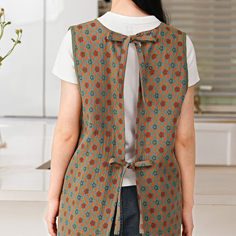 Pure Cotton Vintage Waterproof Vest Apron - image 1