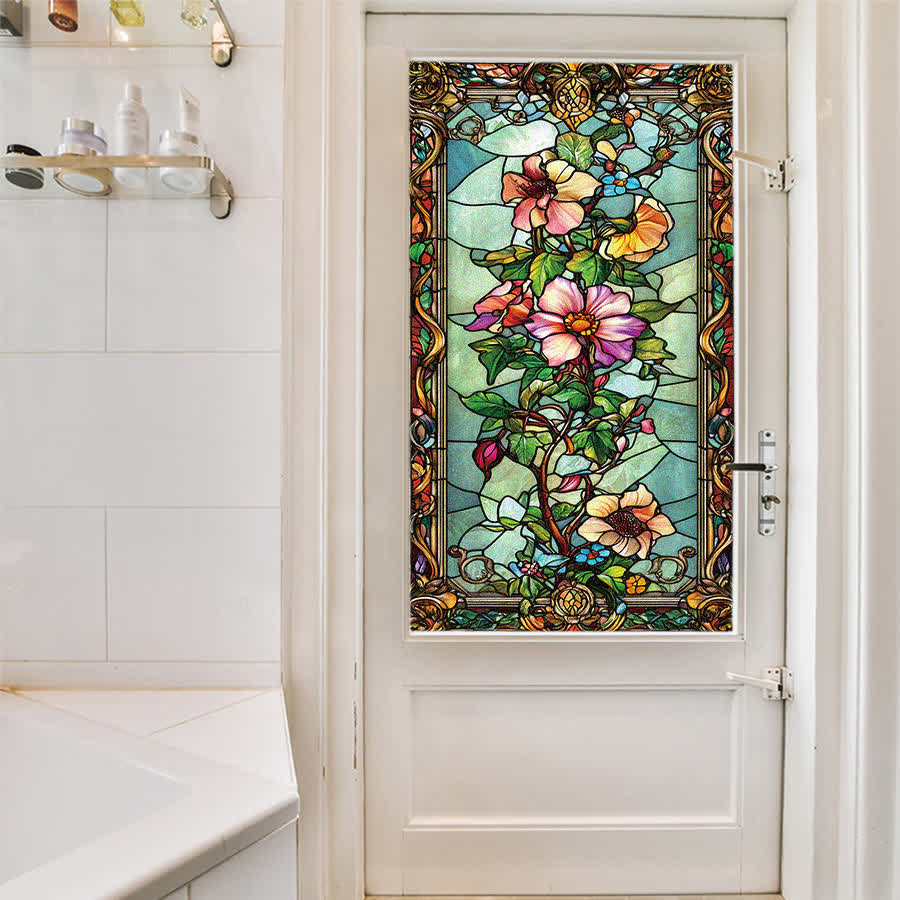 Baroque Floral Static Frosted Privacy Film - image 8