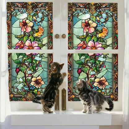 Baroque Floral Static Frosted Privacy Film - image 1