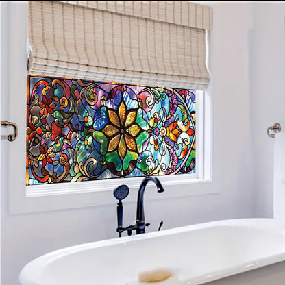 Retro Stained Static Frosted Privacy Film - image 2