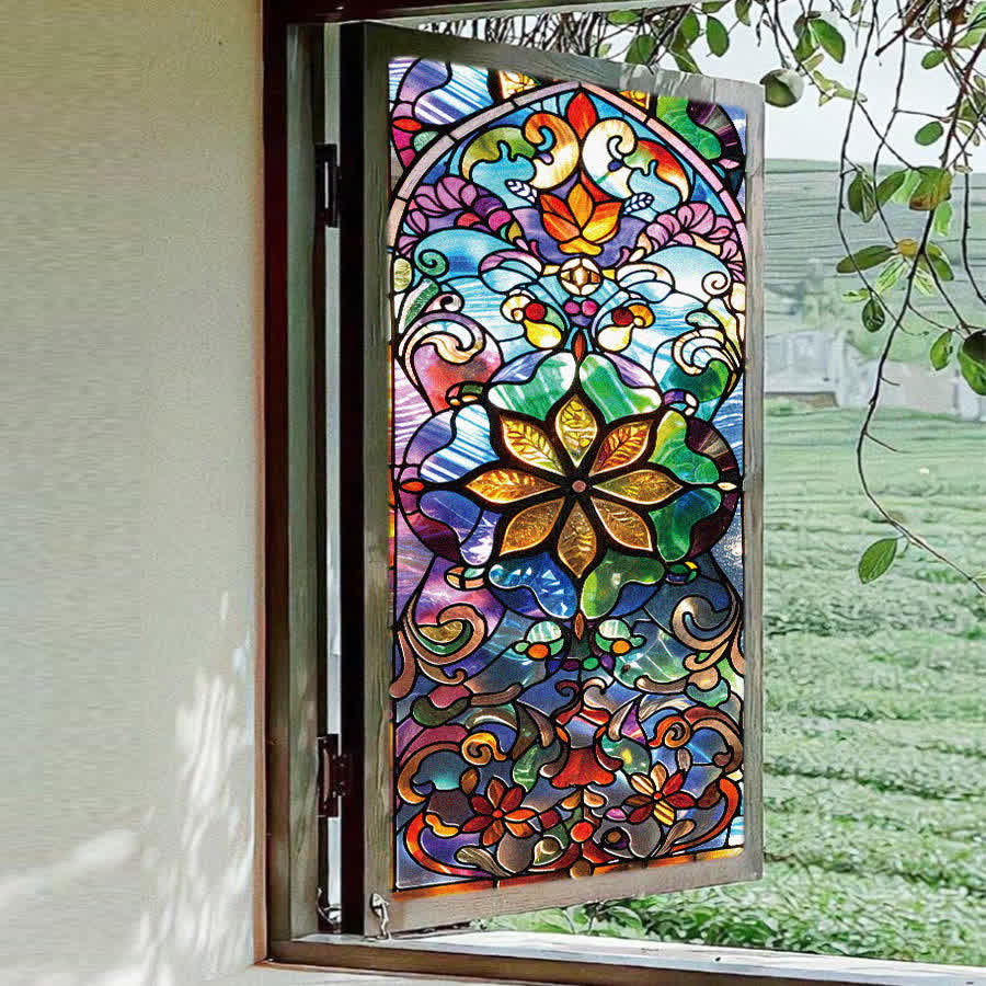 Retro Stained Static Frosted Privacy Film - image 6