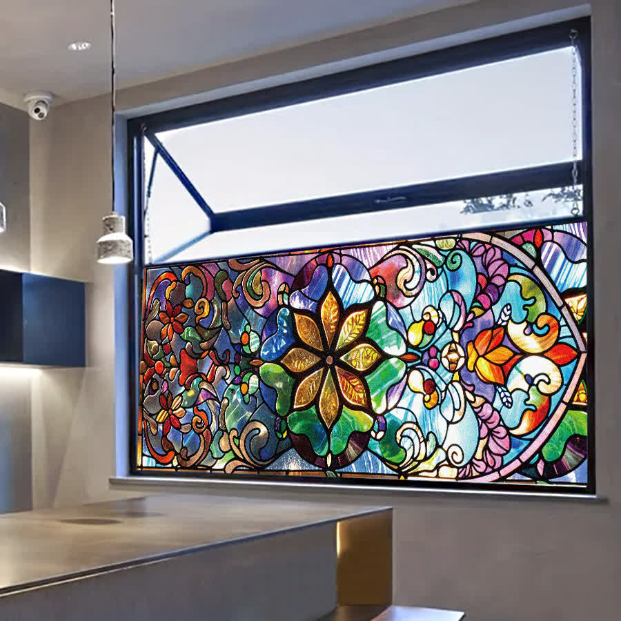 Retro Stained Static Frosted Privacy Film - image 3