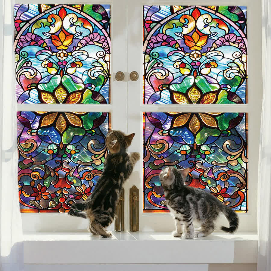 Retro Stained Static Frosted Privacy Film - image 4