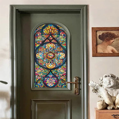 Vintage Stained Baroque Static Frosted Privacy Film - image 6