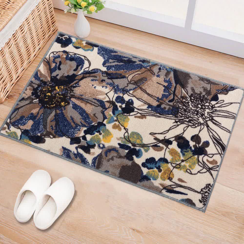 Tropical Color Leaves Flowers Rug - E - 1PC - 23" x 63" - image 6