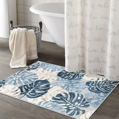 Tropical Color Leaves Flowers Rug - B - 1PC - 23" x 63" - image 1