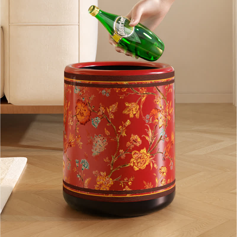 Decorative Elegant Floral Durable Trash Bin - A - Standard - 9"W x 9"L x 12"H - image 1