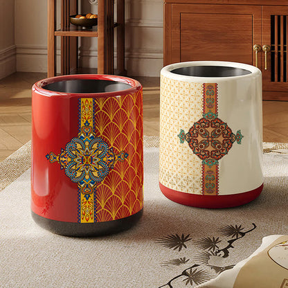 Moroccan Style Double Barrel Decorative Trash Bin - image 0