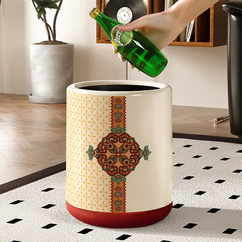 Moroccan Style Double Barrel Decorative Trash Bin - image 8