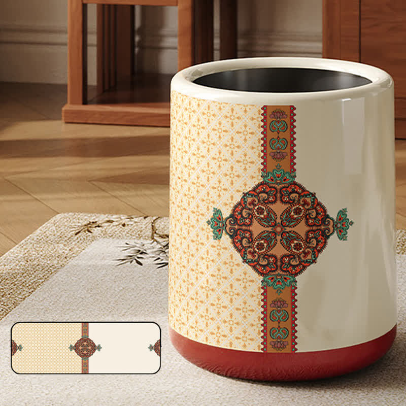 Moroccan Style Double Barrel Decorative Trash Bin - image 9