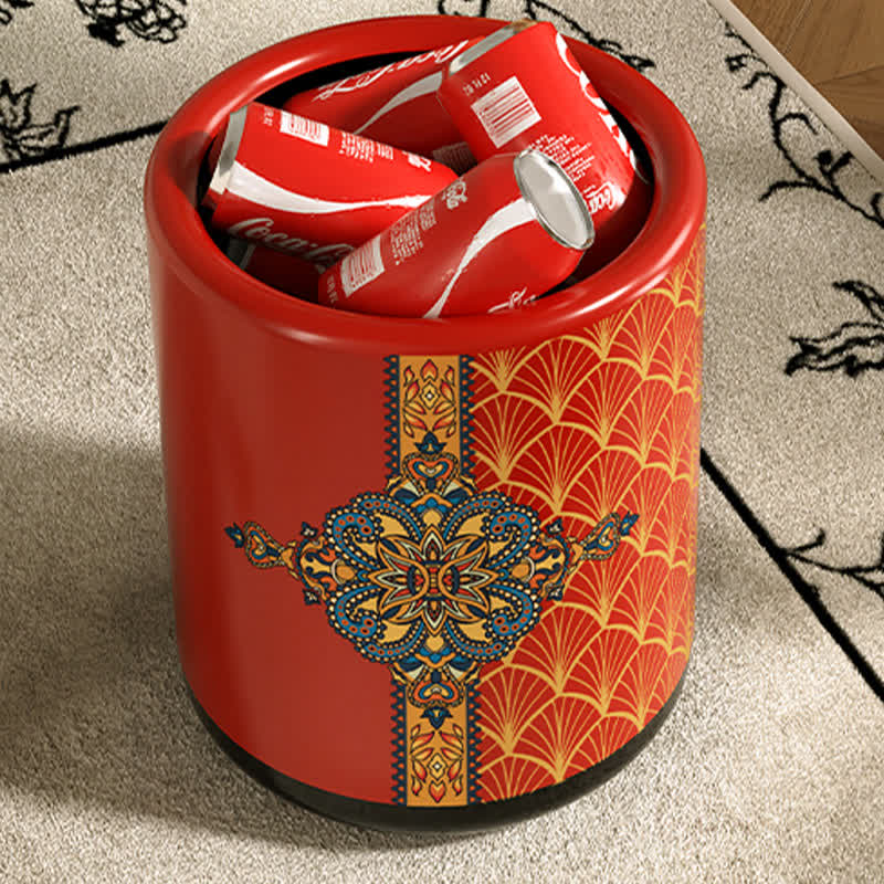 Moroccan Style Double Barrel Decorative Trash Bin - image 4