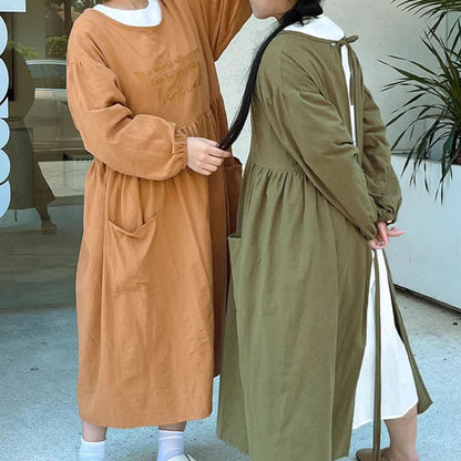 Long Sleeve Loose Breathable Kitchen Apron - image 2