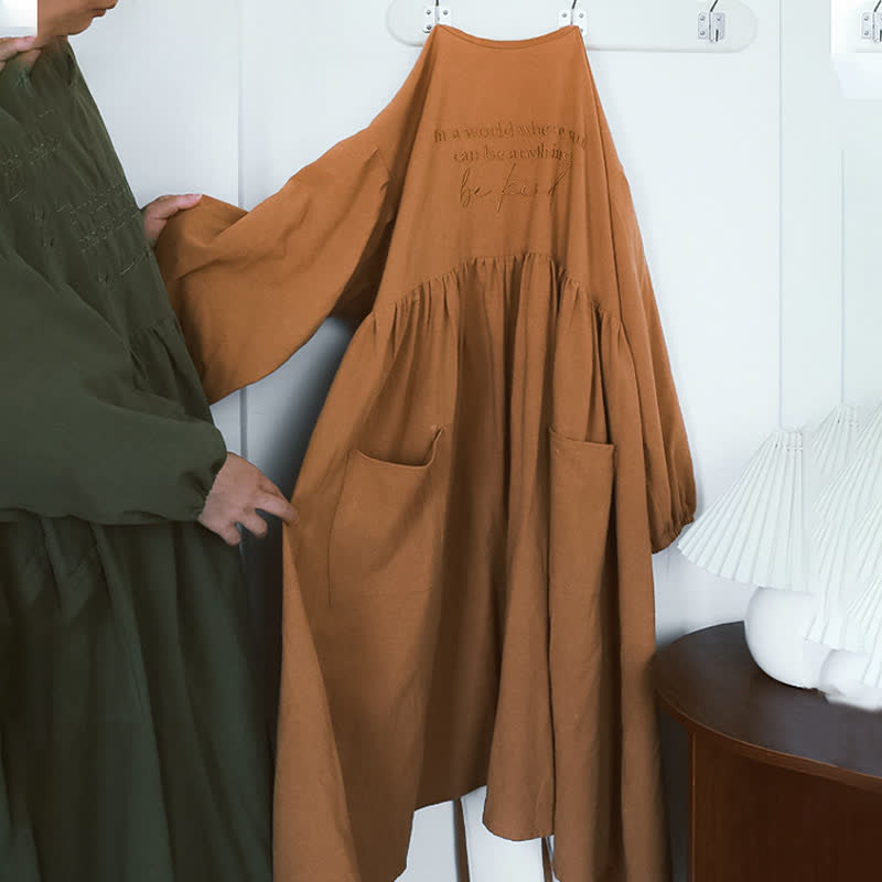 Long Sleeve Loose Breathable Kitchen Apron - image 5