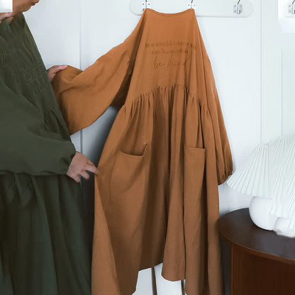 Long Sleeve Loose Breathable Kitchen Apron - image 5