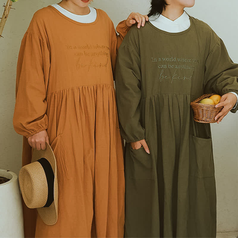 Long Sleeve Loose Breathable Kitchen Apron - image 0