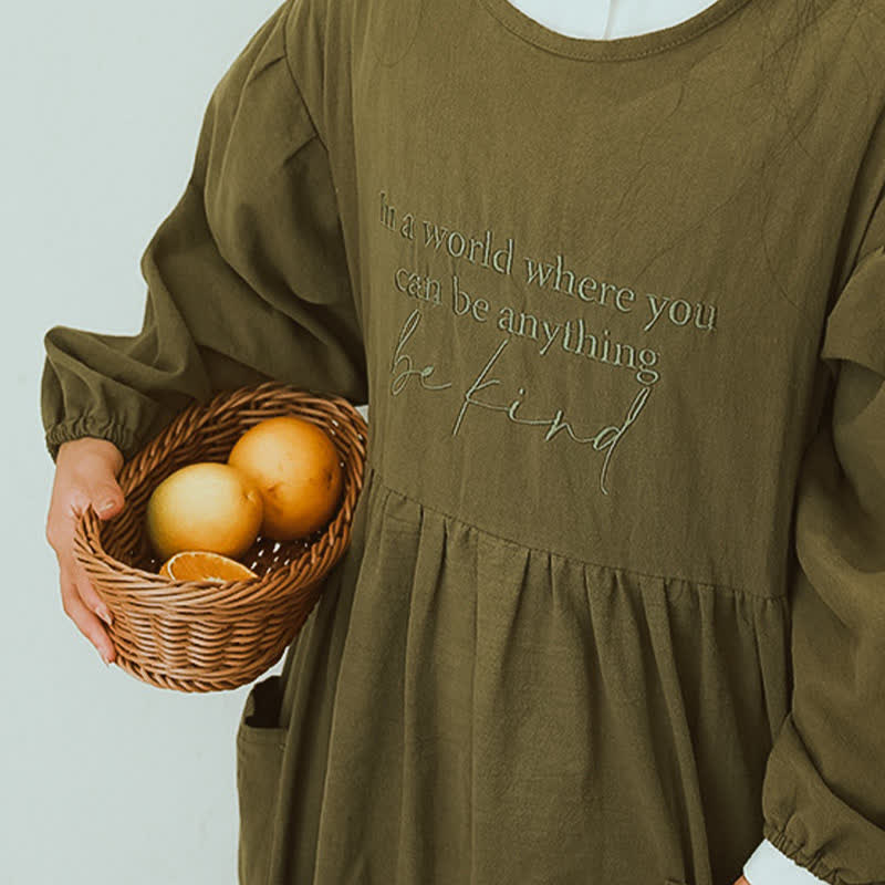 Long Sleeve Loose Breathable Kitchen Apron - image 7