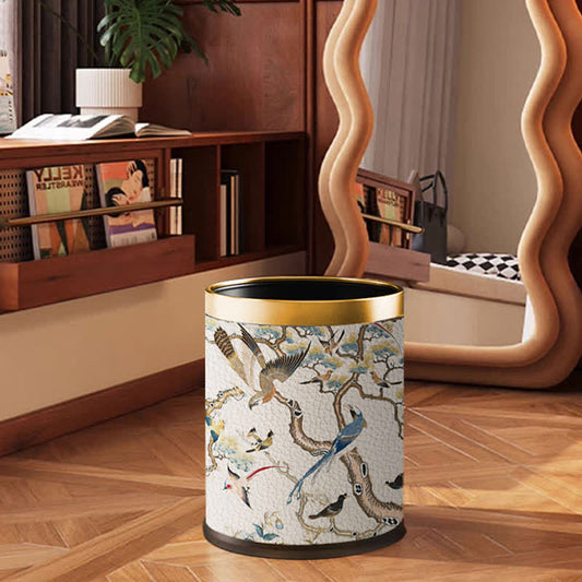 Luxurious Large Capacity Rural Durable Trash Bin - Standard-Yellow Circle - 9"W x 9"L x 10"H - image 0