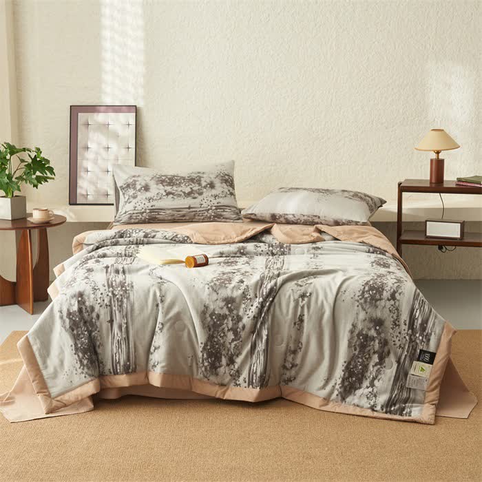 Pure Cotton Jacquard Simple Style Bedding - Khaki - 2pcs Pillowcases - 19" x 29" - image 4