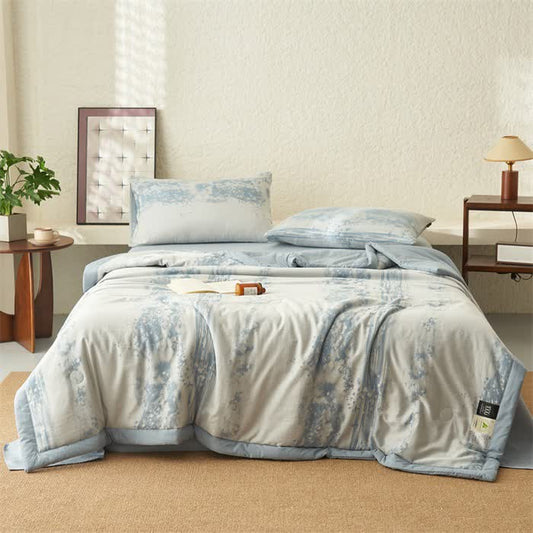 Pure Cotton Jacquard Simple Style Bedding - Blue - 2pcs Pillowcases - 19" x 29" - image 0
