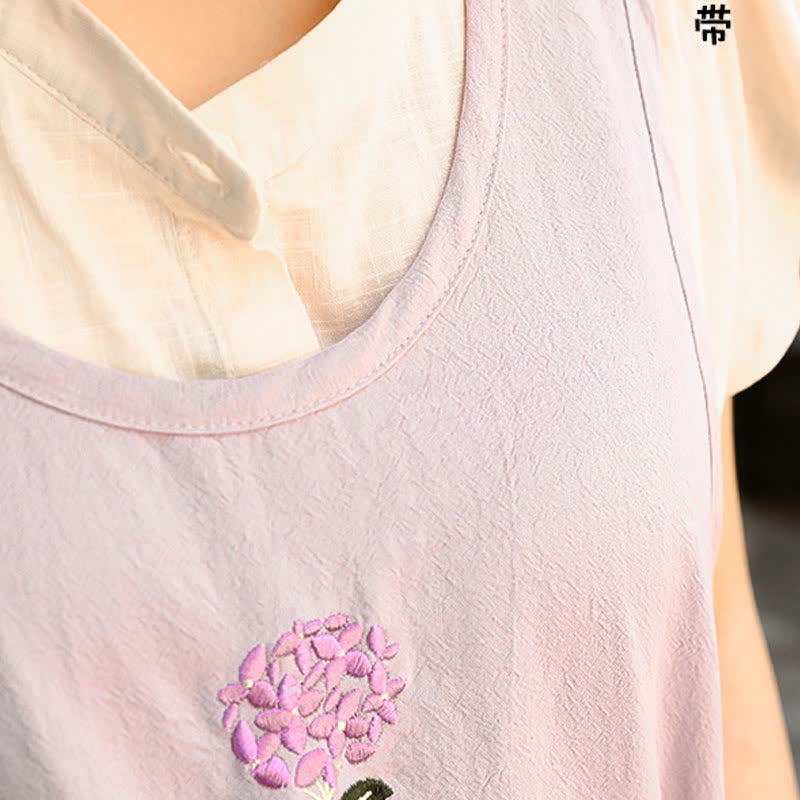 Thin Breathable Cotton Embroidered Flower Apron - image 4