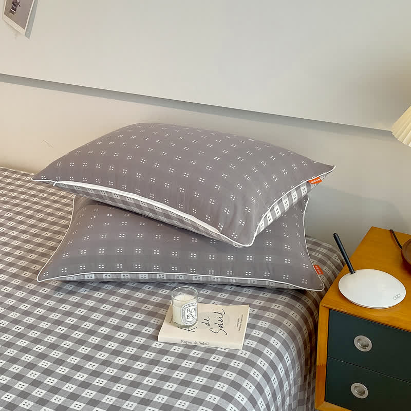 Reversible Cotton Gauze Plaid Coverlet - image 10