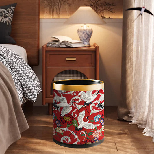 Double Barrel Vintage Floral Durable Trash Bin - image 0
