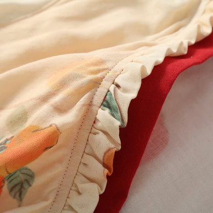 Bamboo Fiber Garden Persimmon Pajama Set - image 4