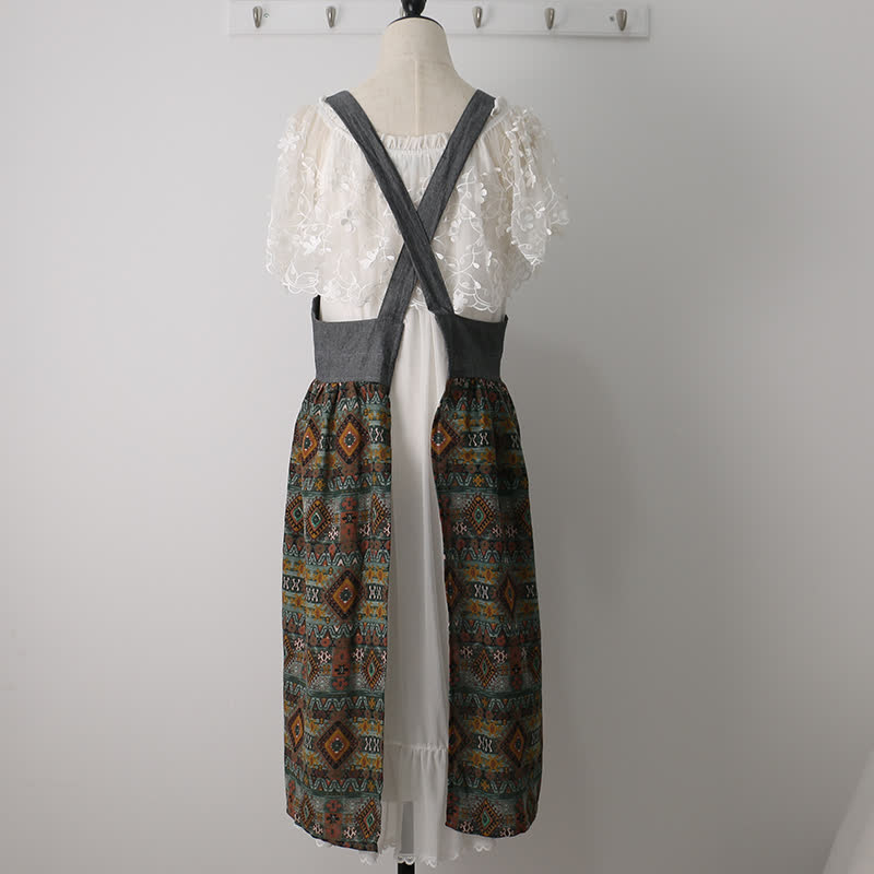 Vintage Pattern Home Kitchen Cotton Apron - image 5