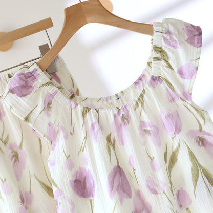 Rural Tulip Breathable Cotton Gauze Pajama Set - image 1