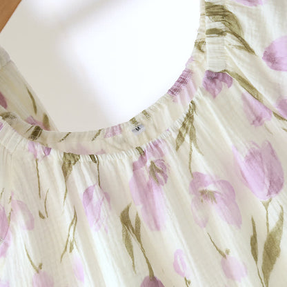 Rural Tulip Breathable Cotton Gauze Pajama Set - image 2