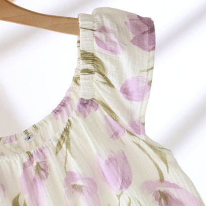 Rural Tulip Breathable Cotton Gauze Pajama Set - image 3
