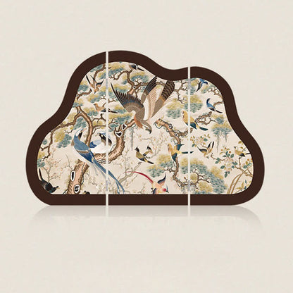 Floral Bird Foldable Screen Desktop Ornament - image 3