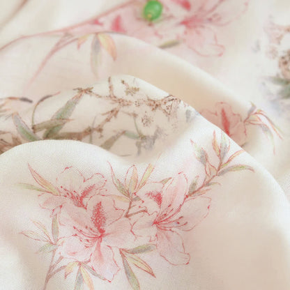 Elegant Cherry Blossom Branch Leaf Loungewear - image 8