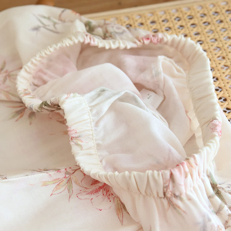 Elegant Cherry Blossom Branch Leaf Loungewear - image 12