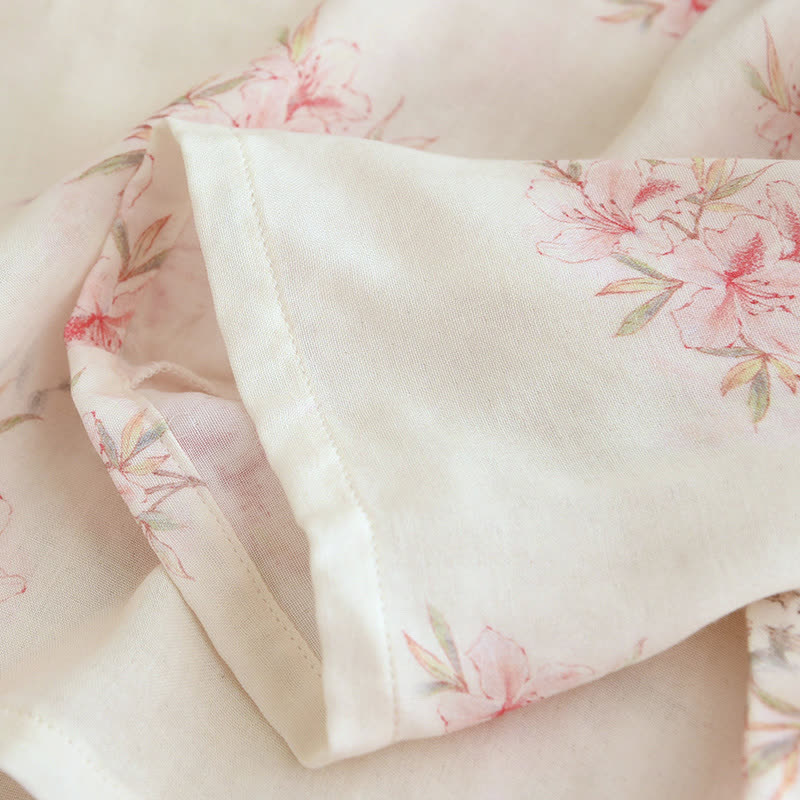 Elegant Cherry Blossom Branch Leaf Loungewear - image 9