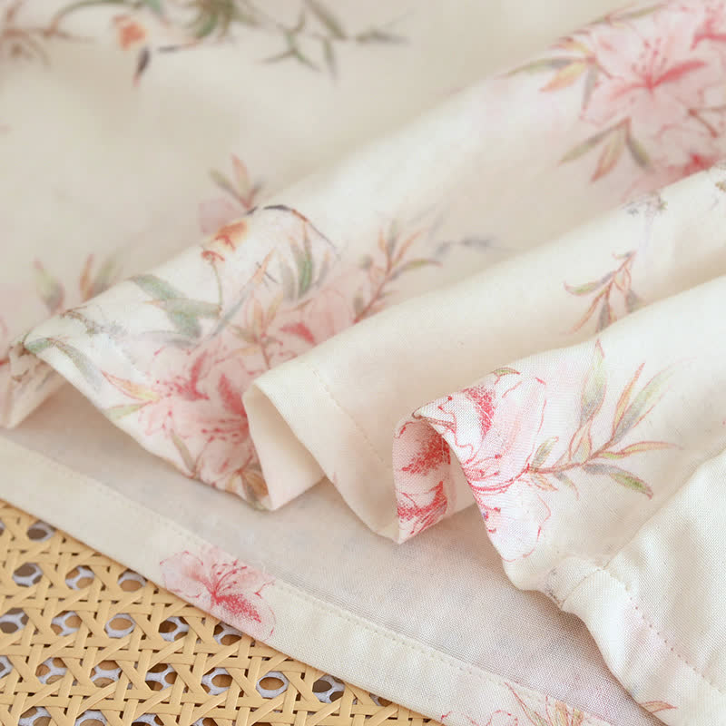 Elegant Cherry Blossom Branch Leaf Loungewear - image 10